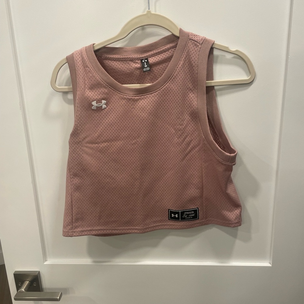 Under Armour Dusty Pink Mesh Top